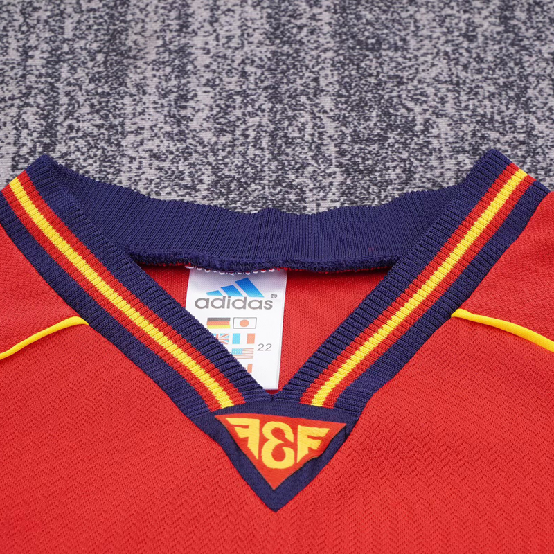 1998 Spain Home Kids Retro Soccer Jersey