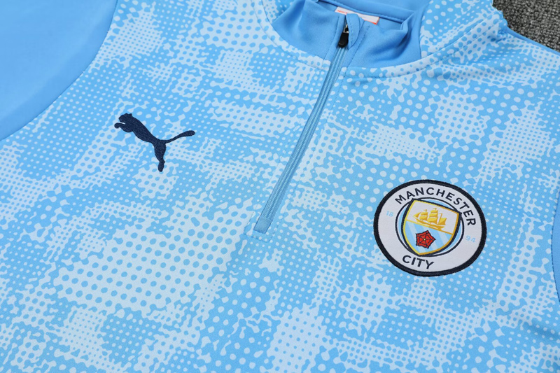 25-26 Man City Light blue Half Pull Tracksuit (半拉链)(印花)