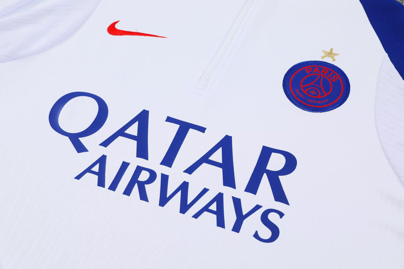 25-26 PSG White Half Pull Tracksuit (半拉链)