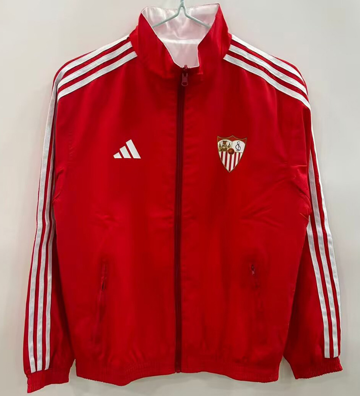 25-26 Sevilla Red & White Double Sided Windbreaker (双面风衣)
