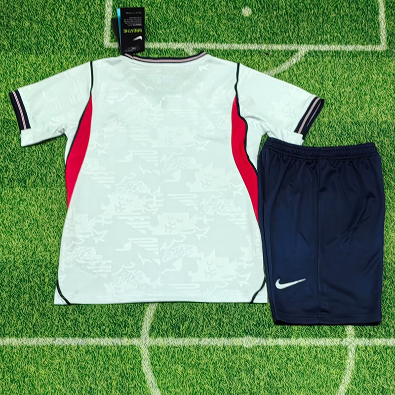 2026 England White Kids Soccer Jersey