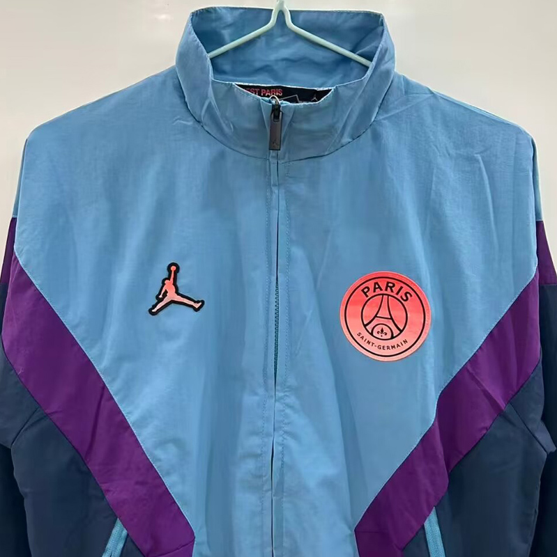 25-26 PSG Jordan Light blue Windbreaker