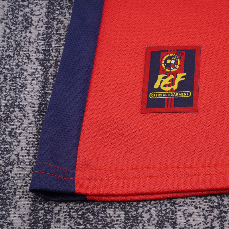 1998 Spain Home Kids Retro Soccer Jersey