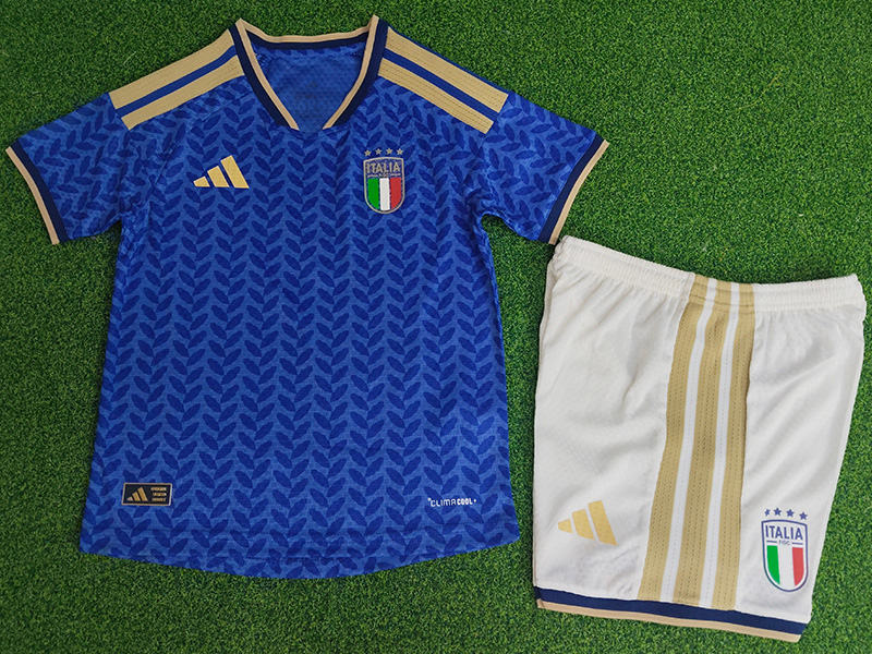 2026 Italy Home Kids Player Version Soccer Jersey (球员童装)