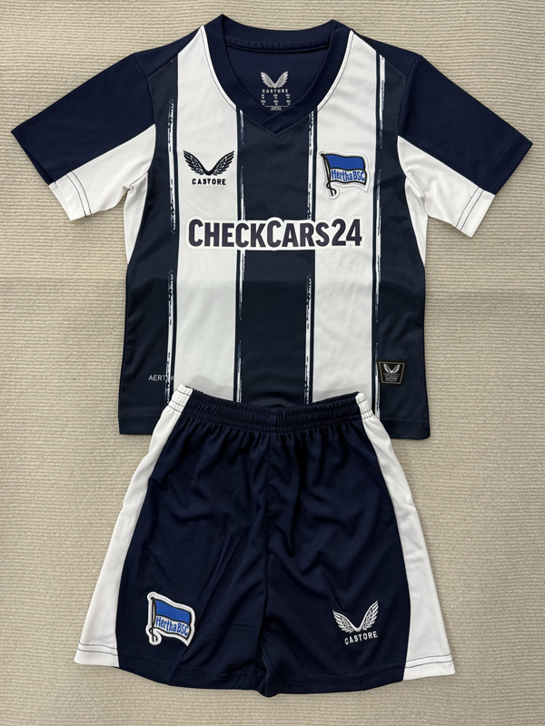 25-26 Hertha BSC Home Kids Soccer Jersey