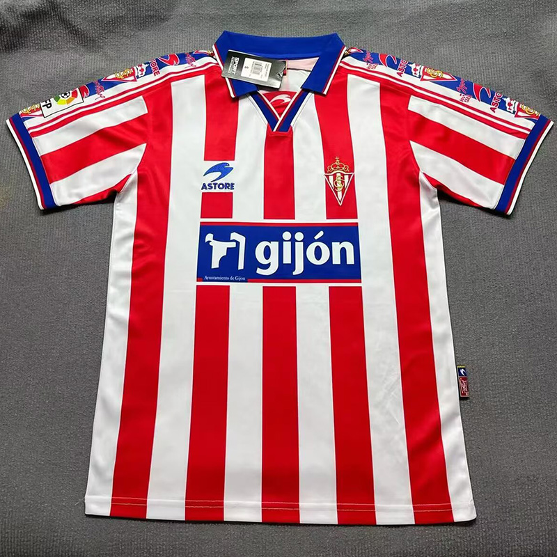 1999-2000 Gijon Home Retro Soccer Jersey