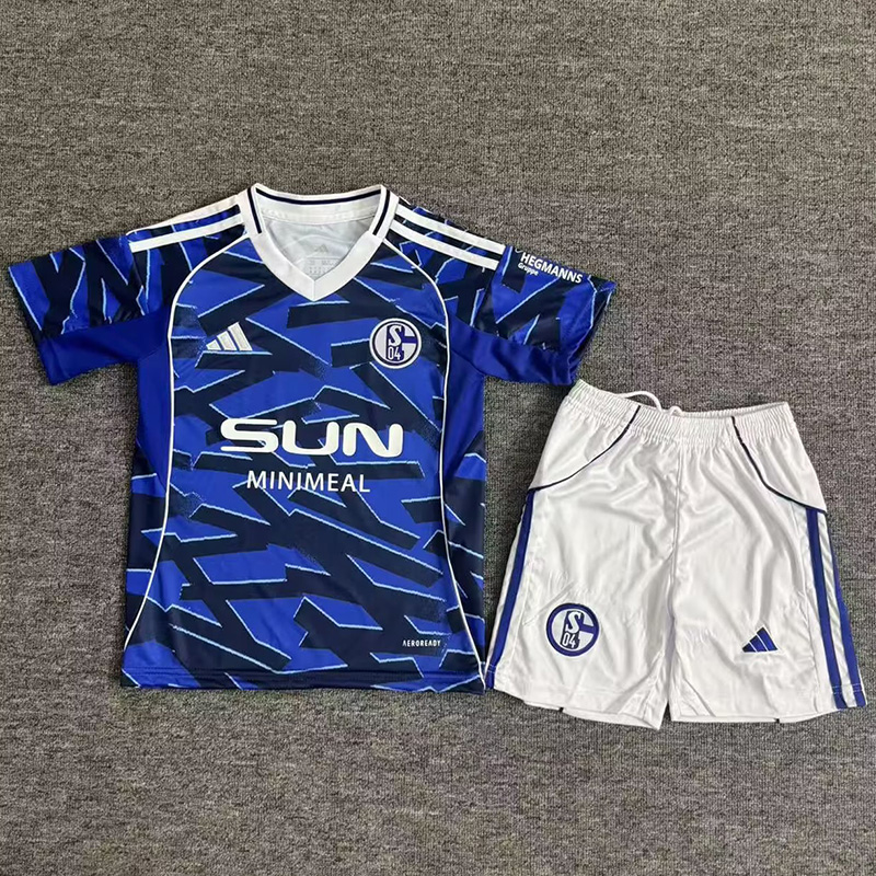 25-26 Schalke 04 Home Kids Soccer Jersey