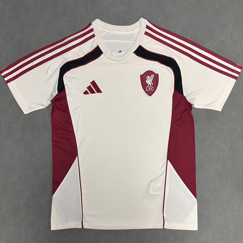 25-26 LIV Beige Red Fans Training shirts