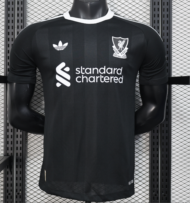 2025-26 LIV Black Goalkeeper Player Version Soccer Jersey