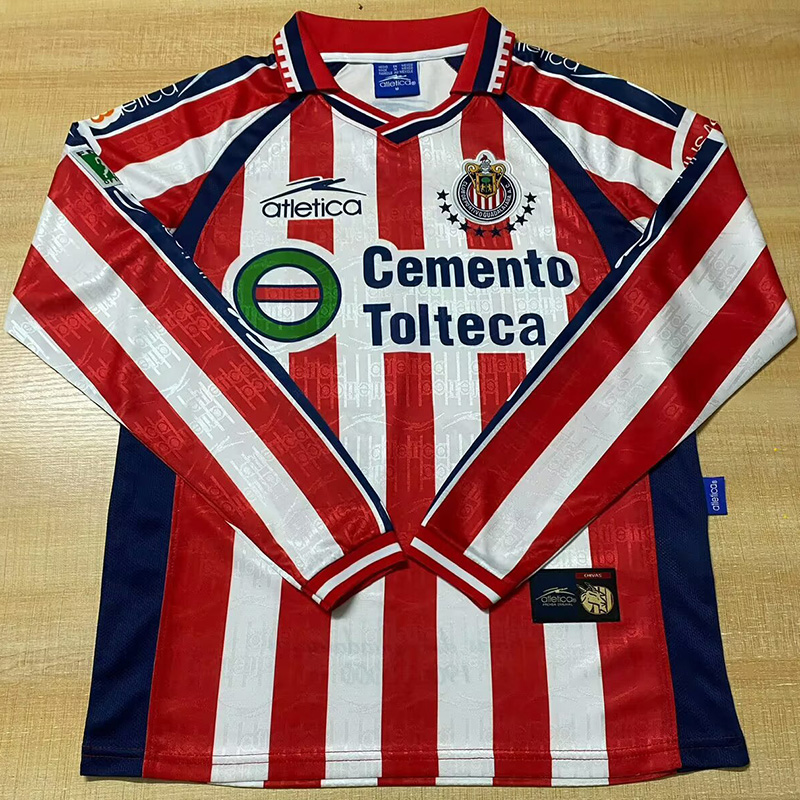 1999-2000 Chivas Home Long Sleeve Retro Soccer Jersey (长袖)