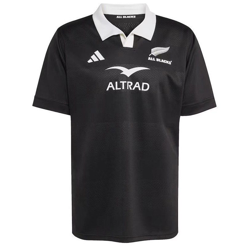 2025 New Zealand Black Away Polo Rugby Jersey (有领)
