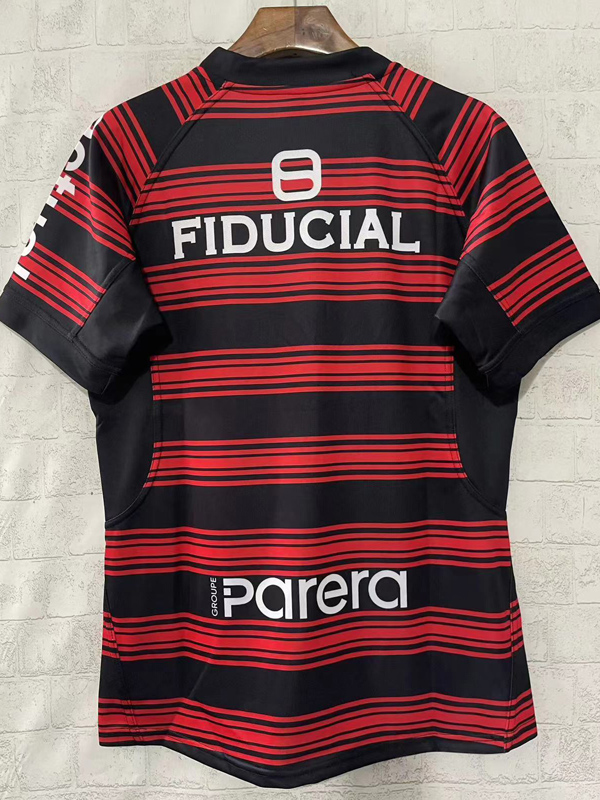 2025 Toulouse Red Black Rugby Jersey (圆领)