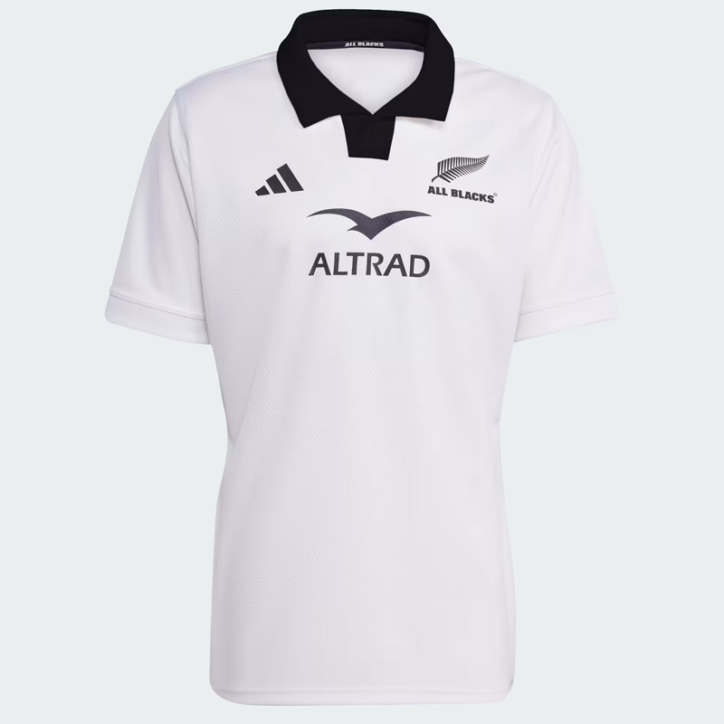 2025 New Zealand White Home Polo Rugby Jersey (有领)