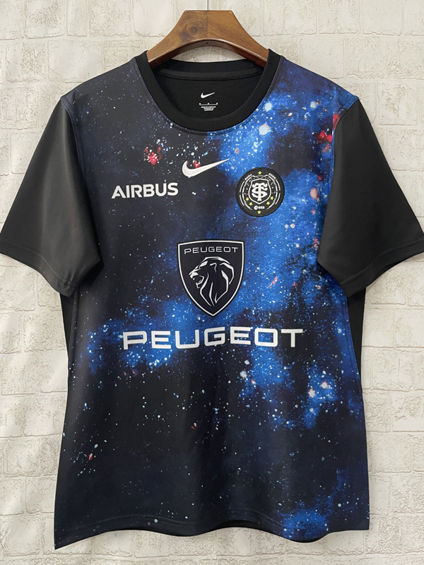 2025 Toulouse FC Home Black Rugby Jersey (圆领)
