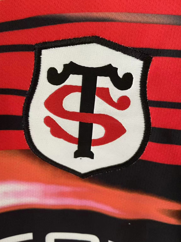 2025 Toulouse Red Black Rugby Jersey (圆领)