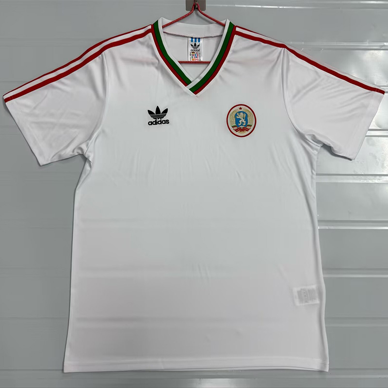 1986 Bulgaria White Retro Soccer Jersey