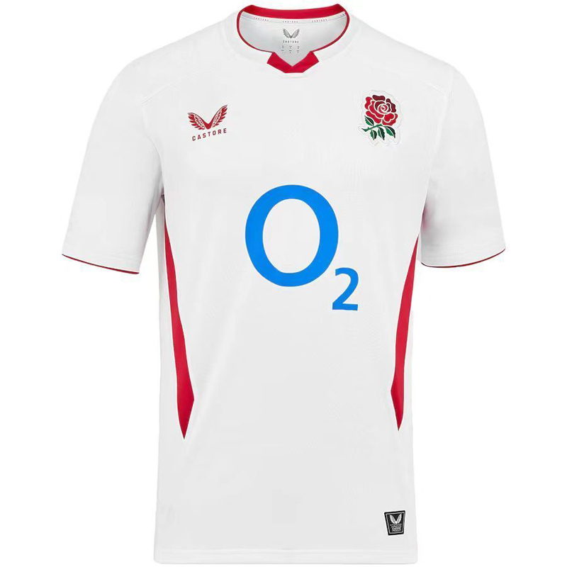 2025 England White Rugby Jersey (圆领)