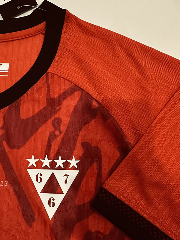 667 Apeshit X La secte 2023 Red Player Version Training shirts