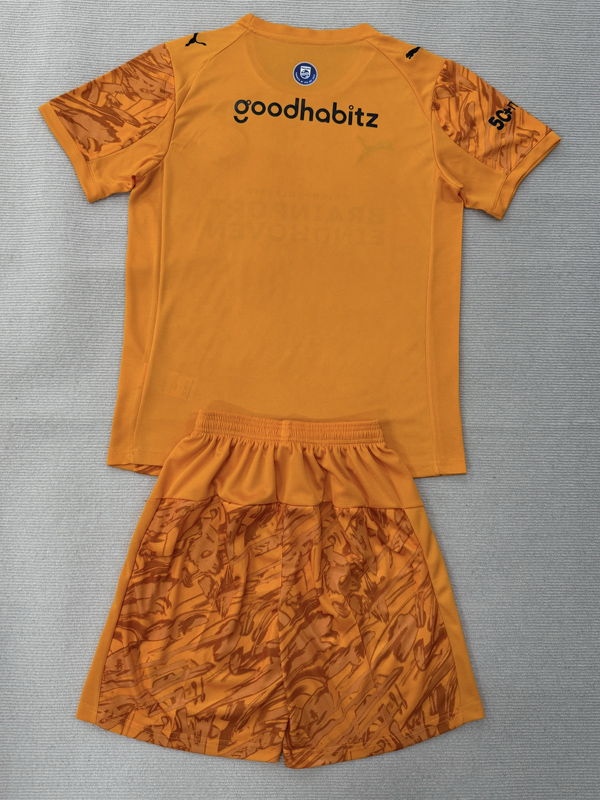 25-26 PSV Orange Goalkeeper Kids Soccer Jersey