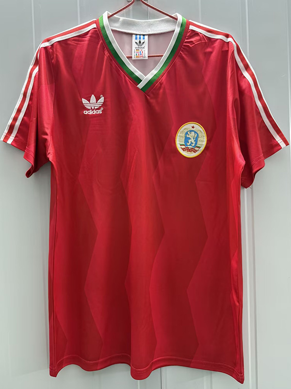 1986 Bulgaria Red Retro Soccer Jersey