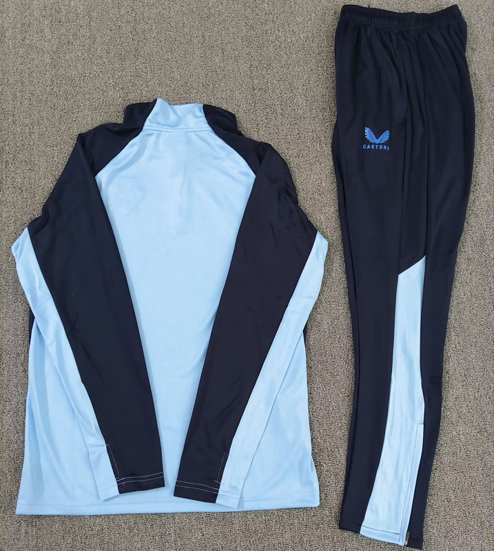 25-26 Rangers Blue Half Pull Tracksuit (Pants Have Pocket)(半拉链)