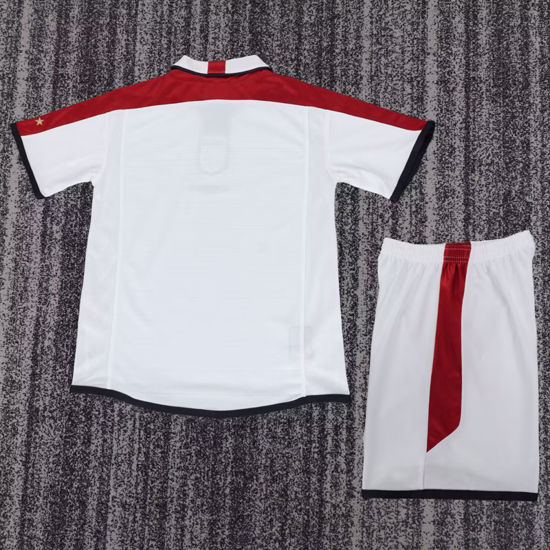 2004 England Home Kids Retro Soccer Jersey