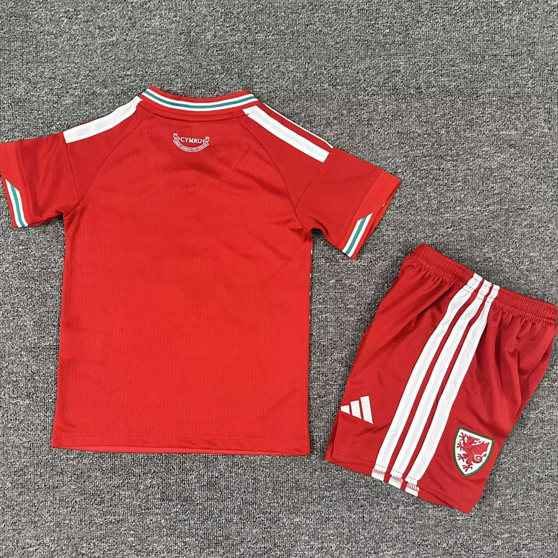 26-27 Wales Home Kids Soccer Jersey
