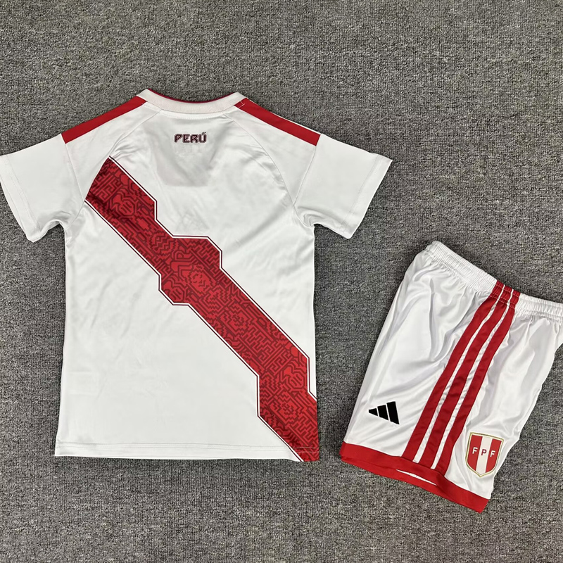 26-27 Peru Home Kids Soccer Jersey