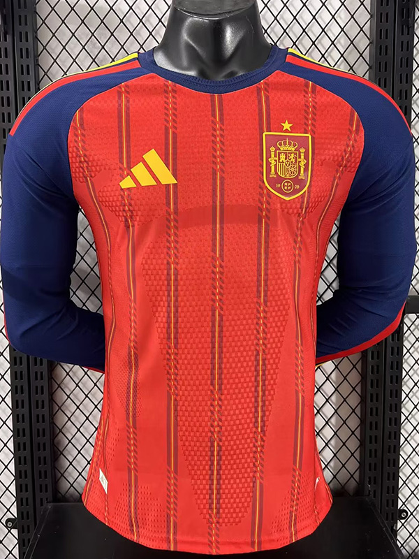 26-27 Spain Home Long Sleeve Player Version Soccer Jersey (长袖球员)