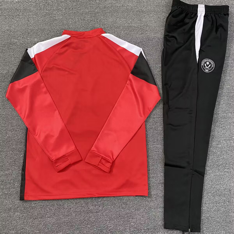 25-26 Sheffield United Red Half Pull Tracksuit (Pants Have Pocket)(半拉链)