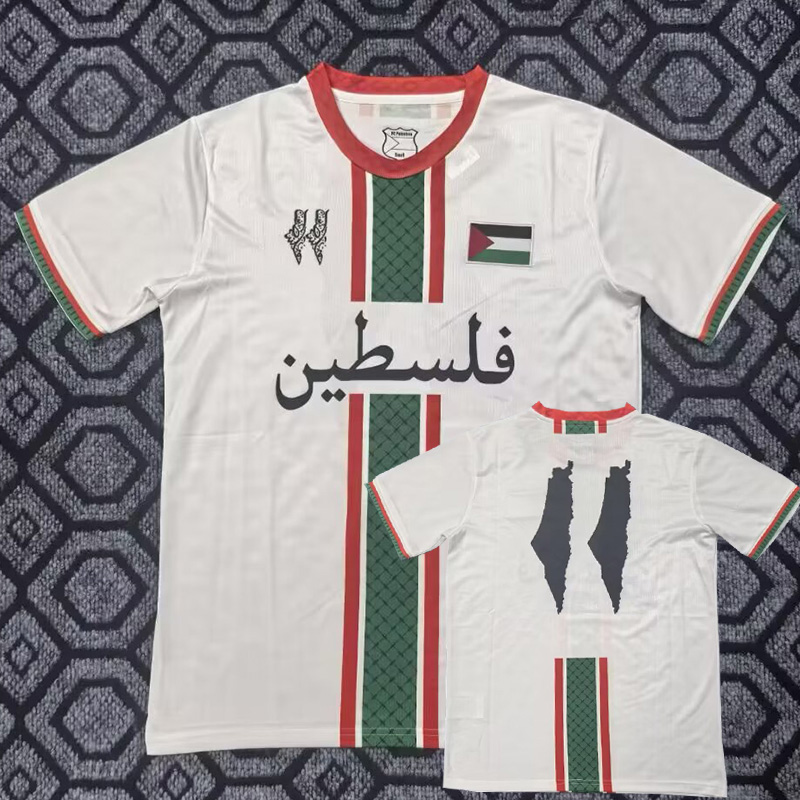 25-26 Palestina White Special Edition Training shirts 阿拉伯文版