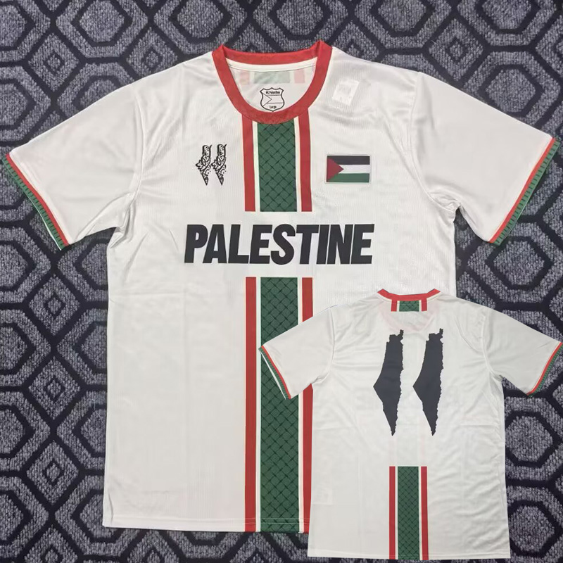 25-26 Palestina White Special Edition Training shirts 英文版