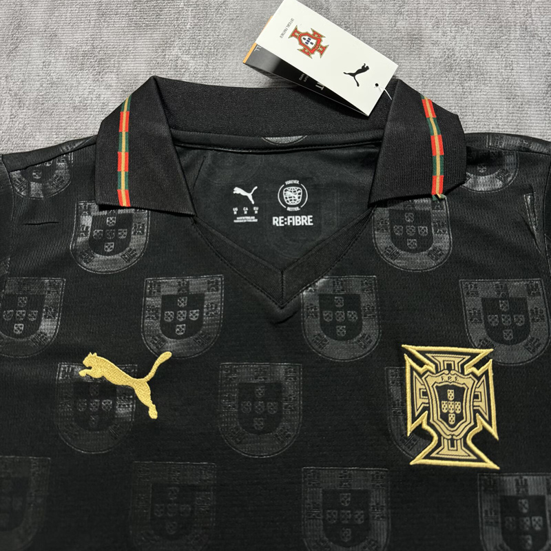 25-26 Portugal Black Women Soccer Jersey (女)