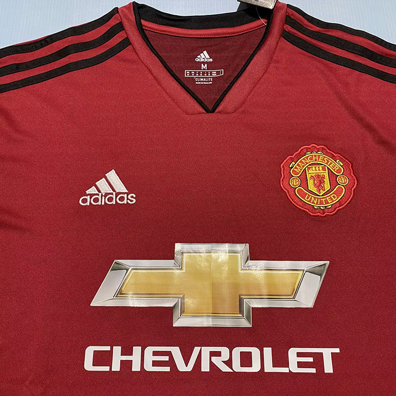 2018-2019 Man Utd Home Long Sleeve Retro Soccer Jersey (长袖)