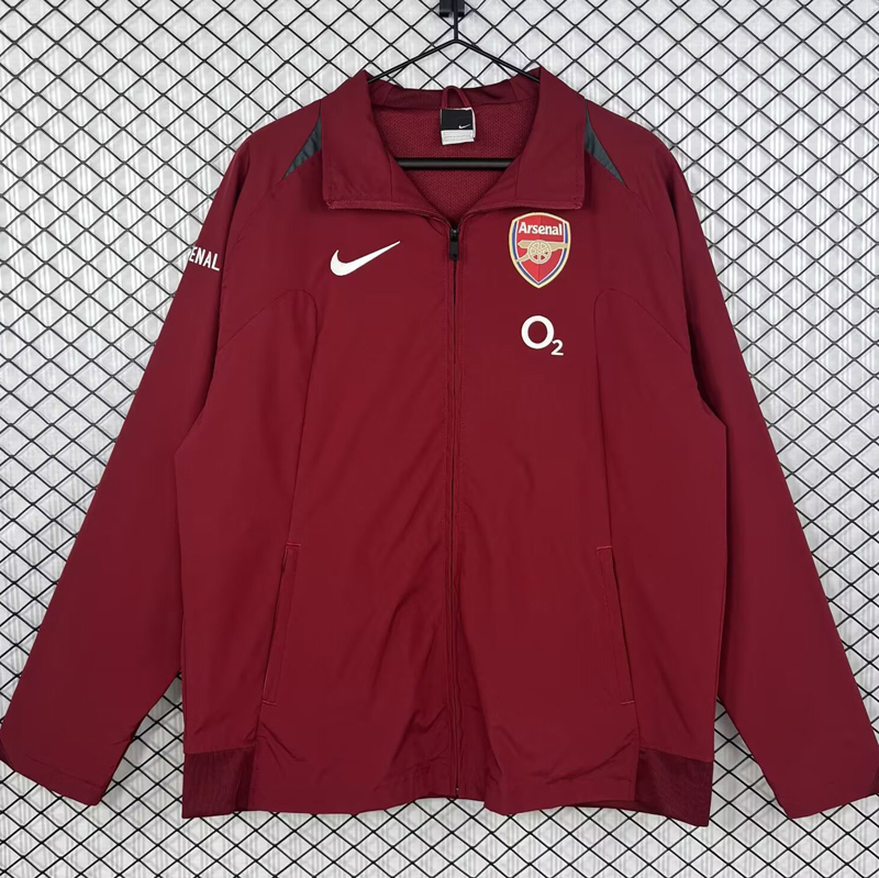 2005-2006 ARS Jujube red Retro Windbreaker