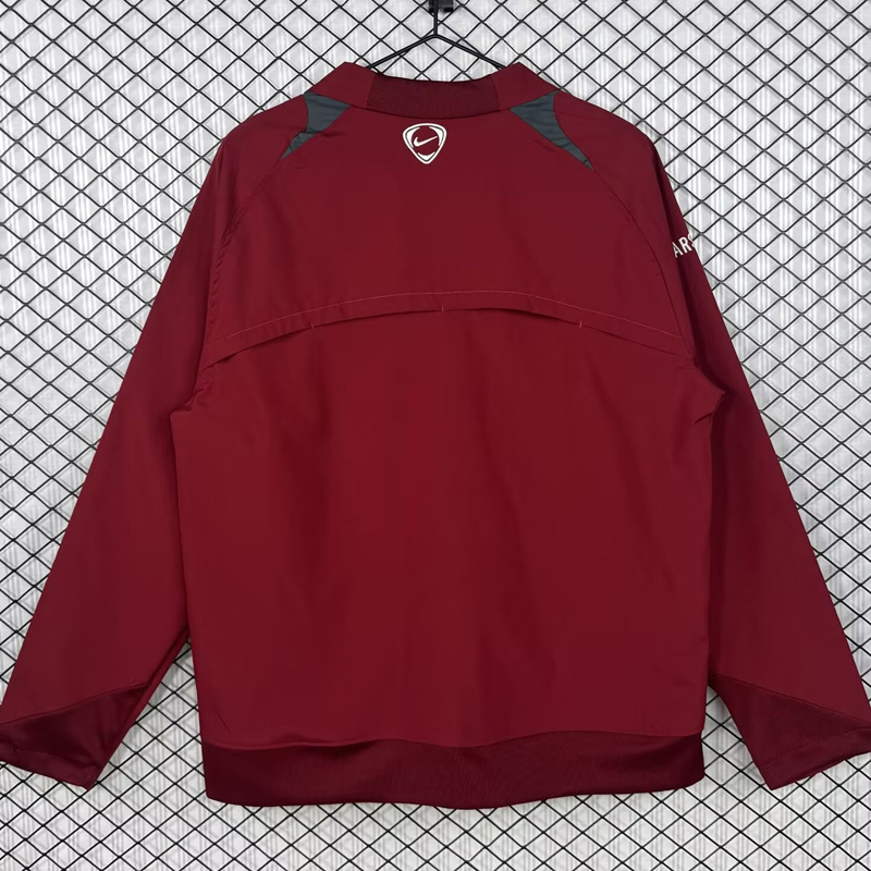 2005-2006 ARS Jujube red Retro Windbreaker