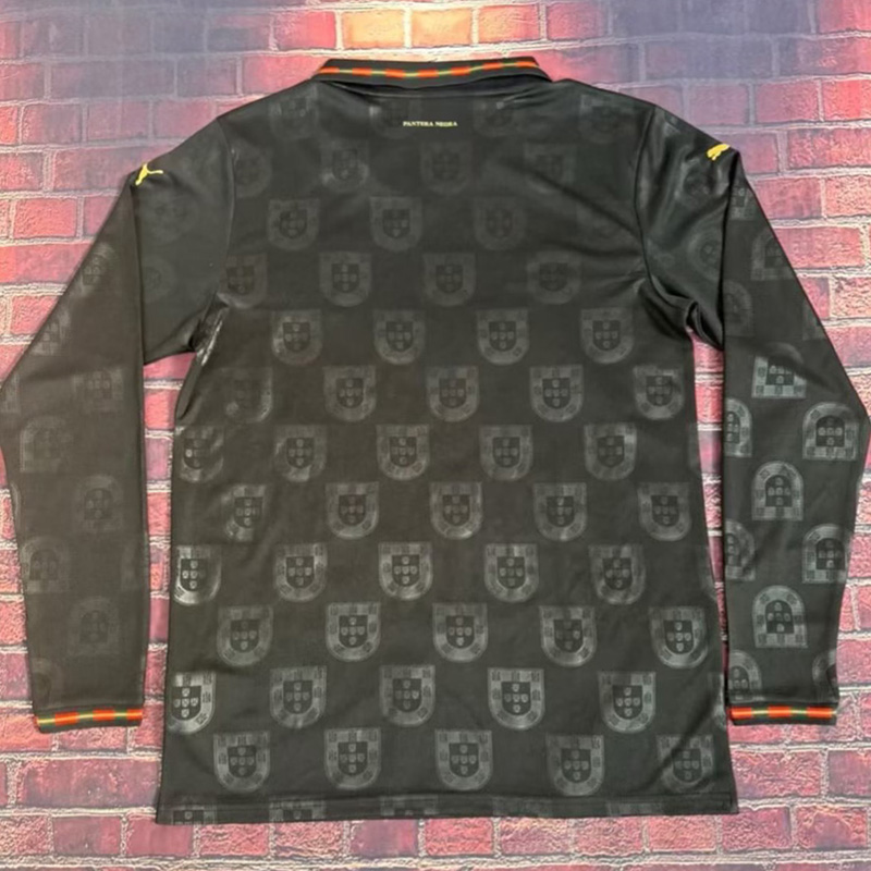 25-26 Portugal Black Special Edition Long Sleeve Soccer Jersey (长袖)