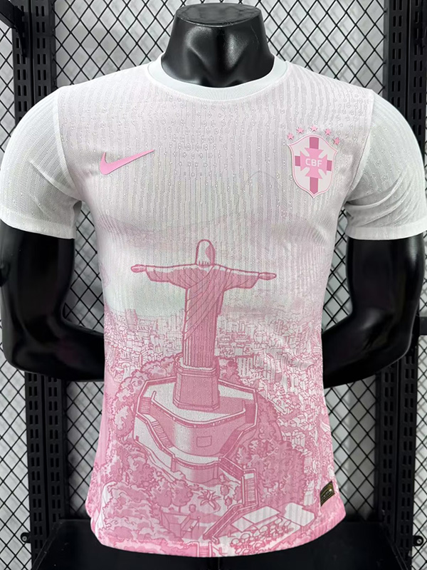 25-26 Brazil Pink White Special Edition Player Version Soccer Jersey