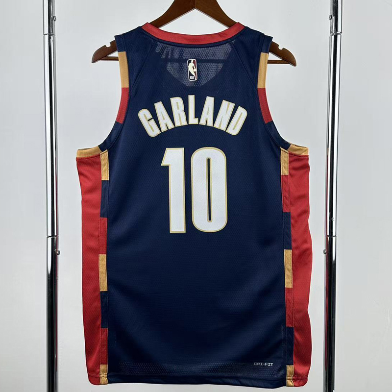 25-26 Cleveland Cavaliers GARLAND #10 Royal blue Retro Top Quality Hot Pressing NBA Jersey (V领)