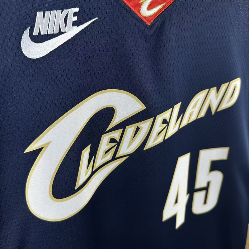 25-26 Cleveland Cavaliers MITCHELL #45 Royal blue Retro Top Quality Hot Pressing NBA Jersey (V领)