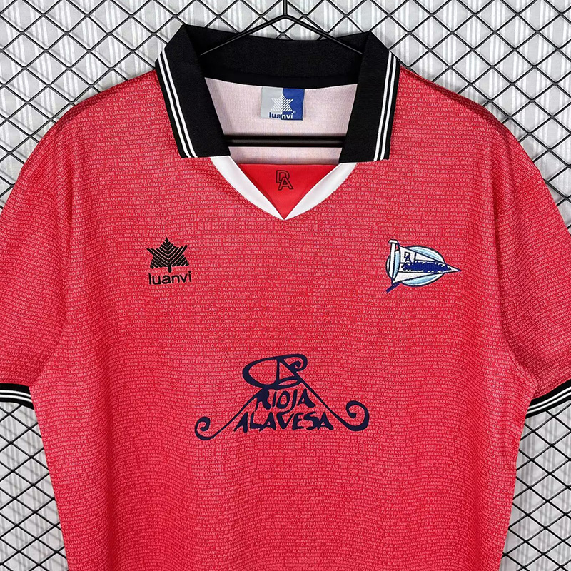 2000-2001 Alaves UEFA Cup Pink Retro Soccer Jersey