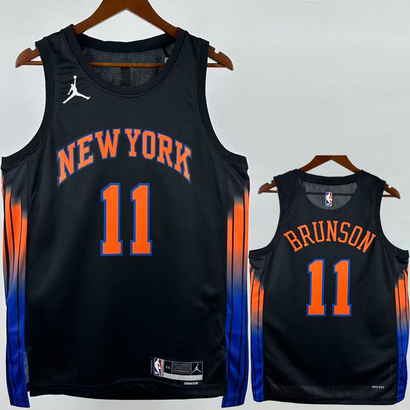 25-26 KNICKS BRUNSON #11 Black Top Quality Hot Pressing NBA Jersey