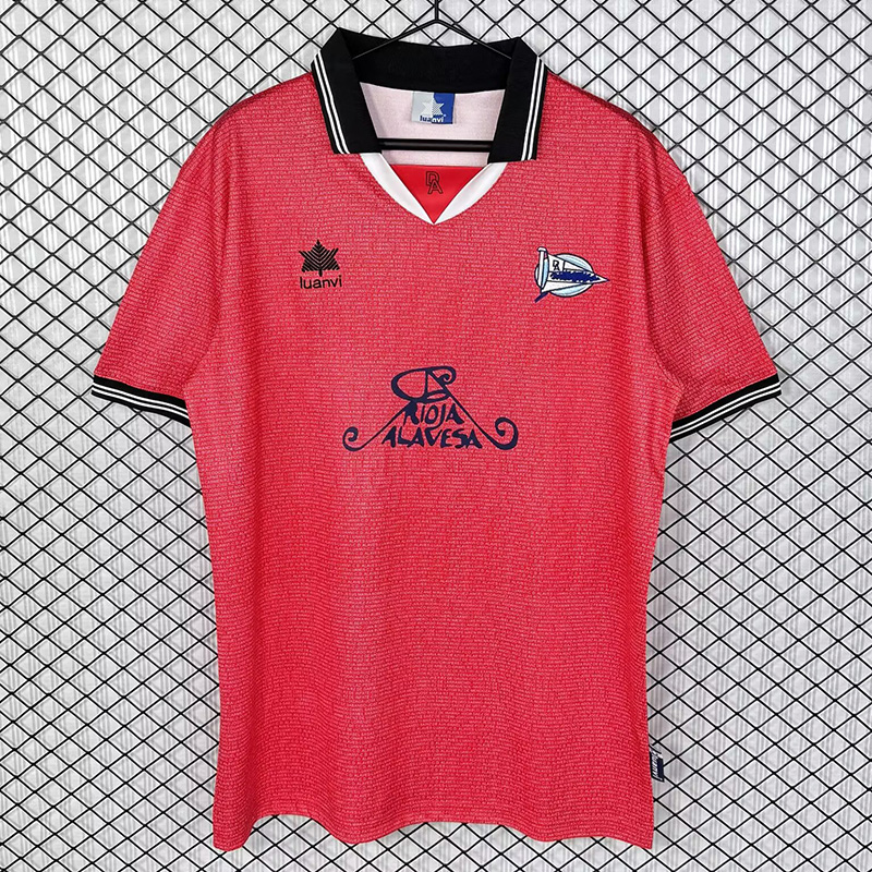 2000-2001 Alaves UEFA Cup Pink Retro Soccer Jersey