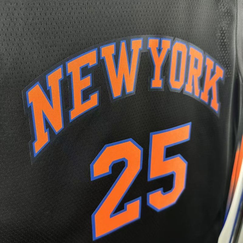 25-26 KNICKS BRIDGES #25 Black Top Quality Hot Pressing NBA Jersey