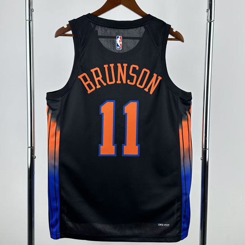 25-26 KNICKS BRUNSON #11 Black Top Quality Hot Pressing NBA Jersey