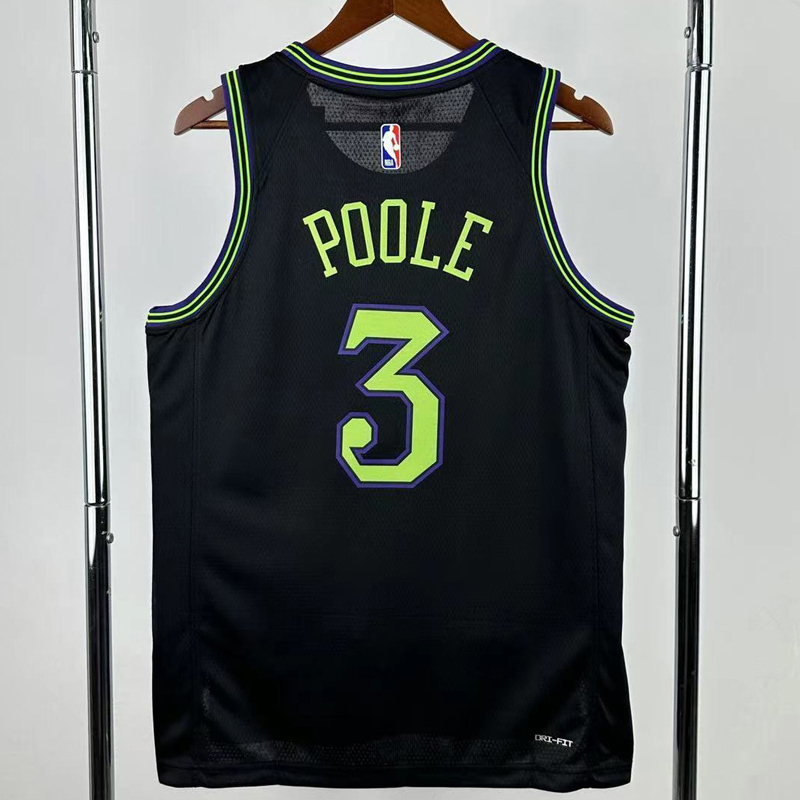 25-26 Pelicans POOLE #3 Black City Edition Top Quality Hot Pressing NBA Jersey