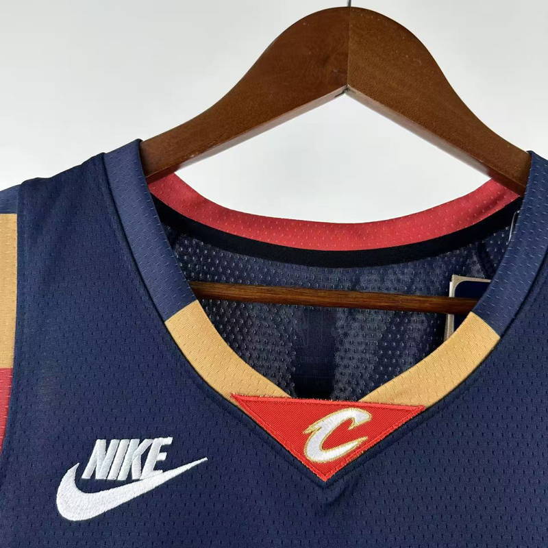 25-26 Cleveland Cavaliers JAMES #23 Royal blue Retro Top Quality Hot Pressing NBA Jersey (V领)
