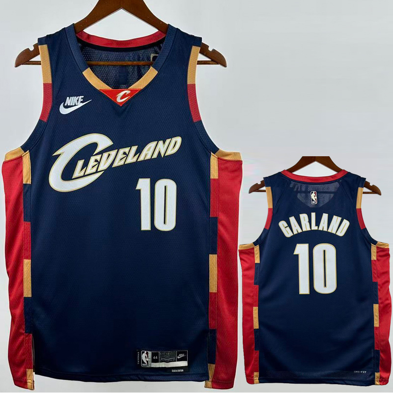 25-26 Cleveland Cavaliers GARLAND #10 Royal blue Retro Top Quality Hot Pressing NBA Jersey (V领)