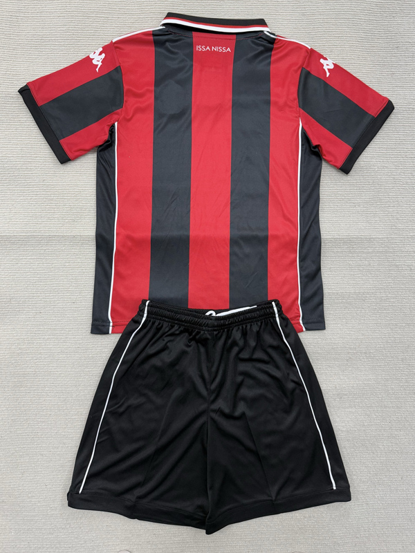 25-26 OGC Nice Home Kids Soccer Jersey