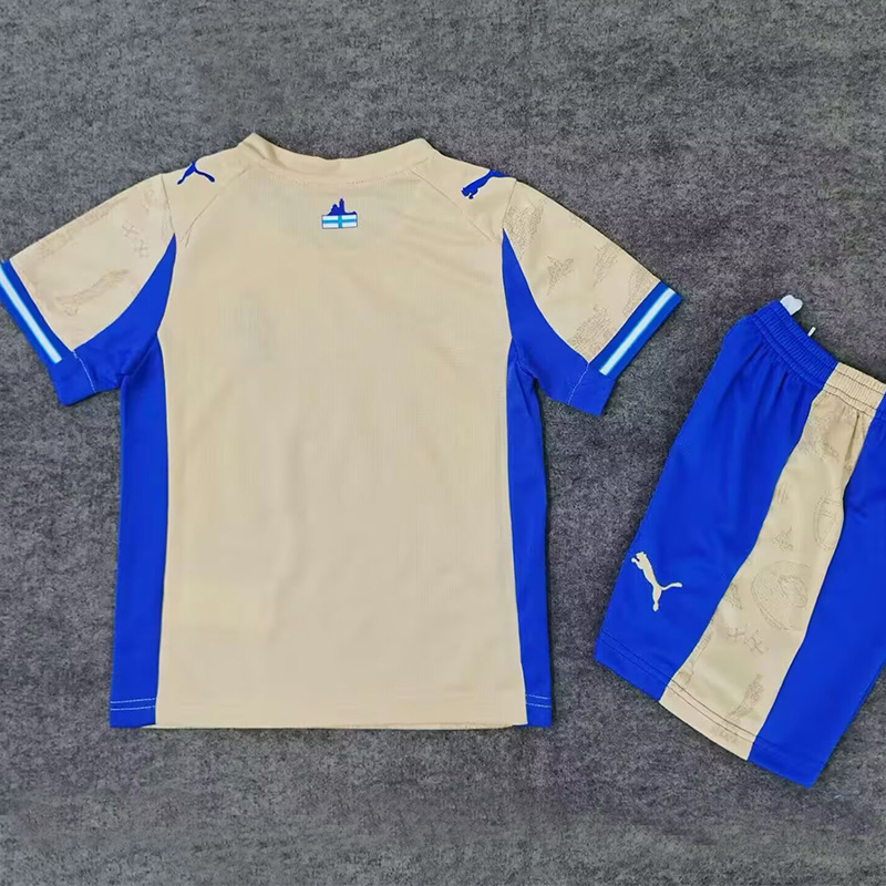 25-26 Marseille Earthy Yellow Kids Soccer Jersey